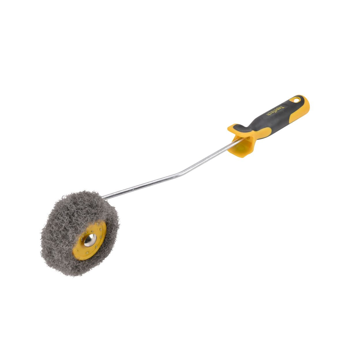 2-inch TapeTech Premium Inside Corner Compound Roller with grey nap, yellow roller frame, and grey comfort handle
