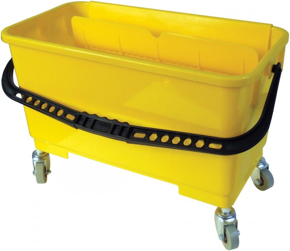 Johnny Vac Yellow Plastic Window Cleaning Bucket - 21 L