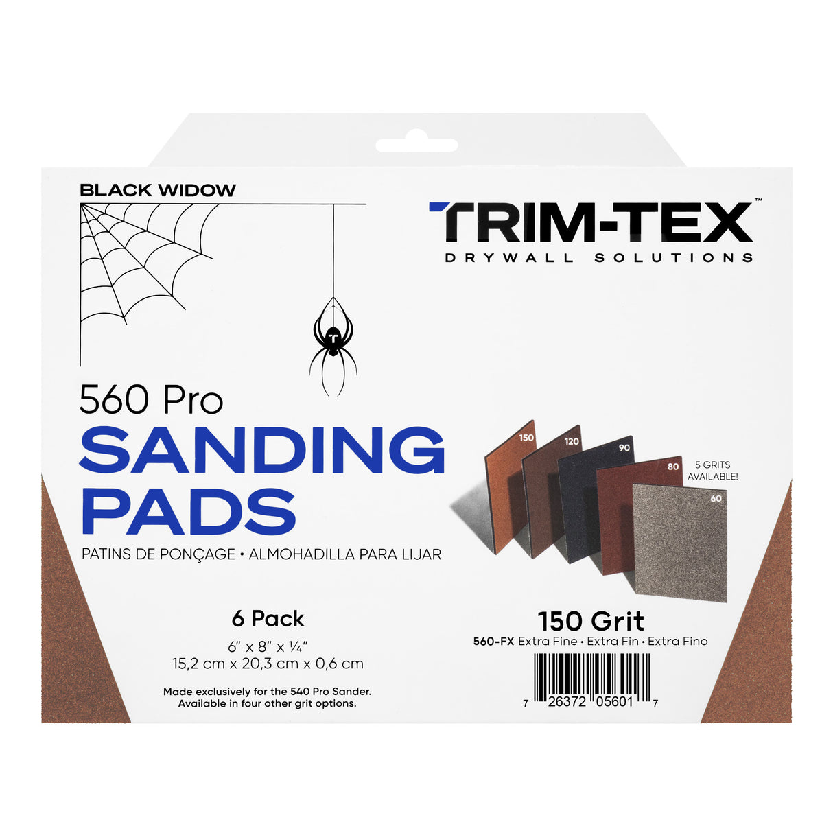 Trim-Tex Black Widow Sanding Pads (6 Pack)