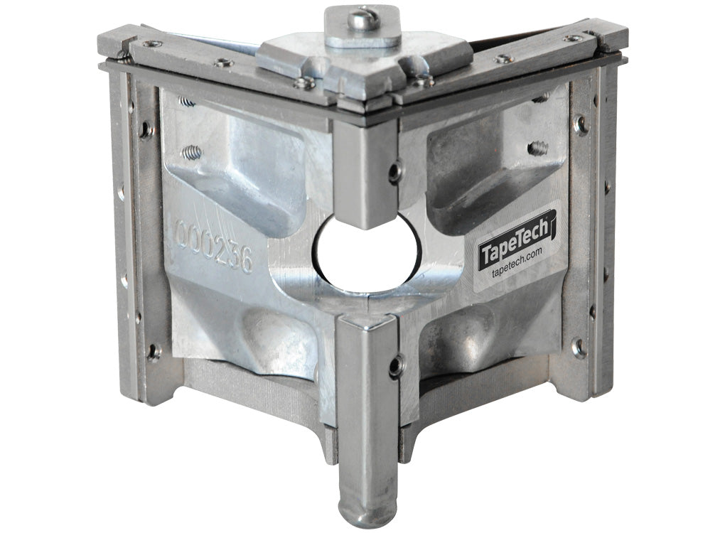 2-inch TapeTech Corner Finisher with stainless steel frame and positive ball retainer, front view