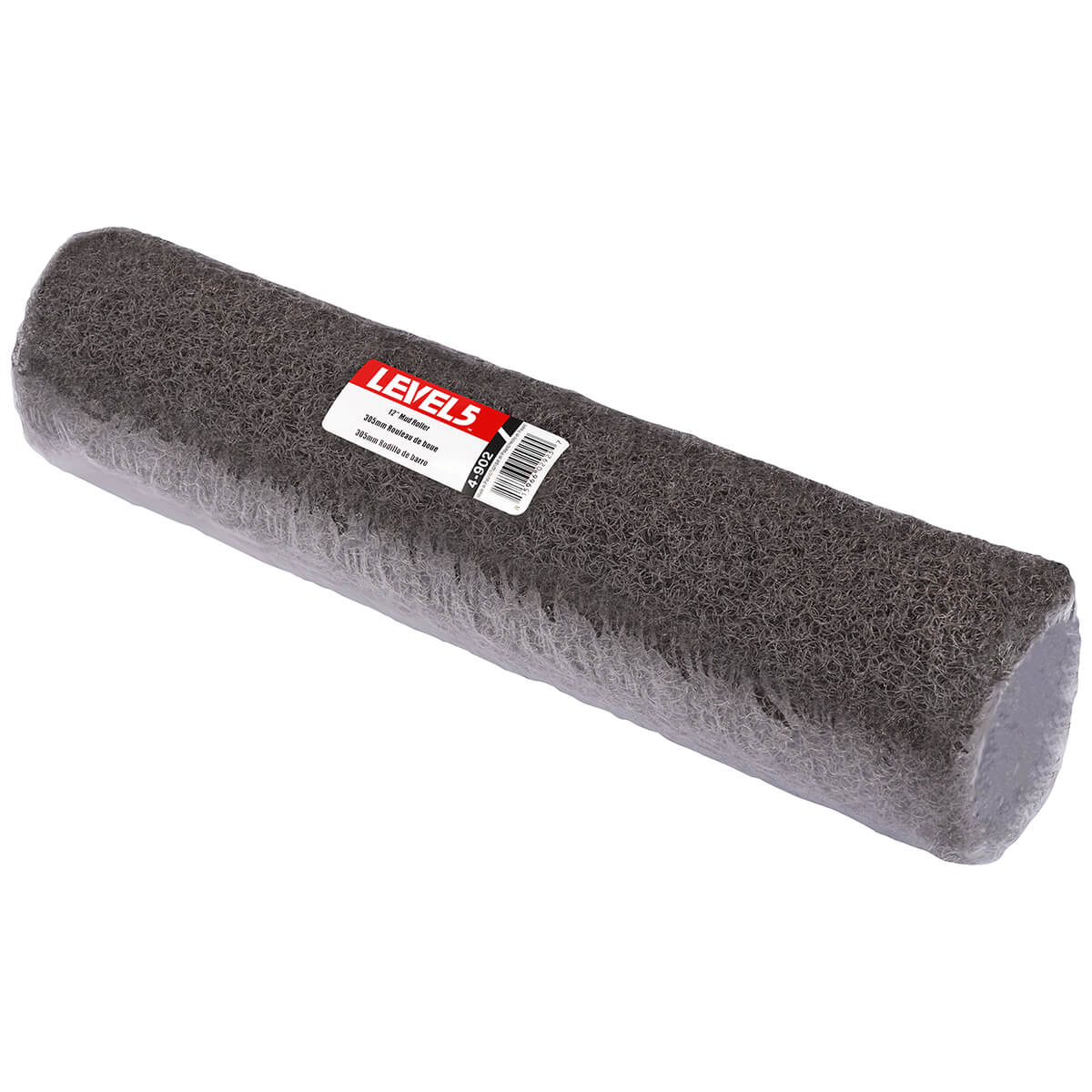 12-inch Level 5 Drywall Compound Roller Replacement Cover with a grey nap