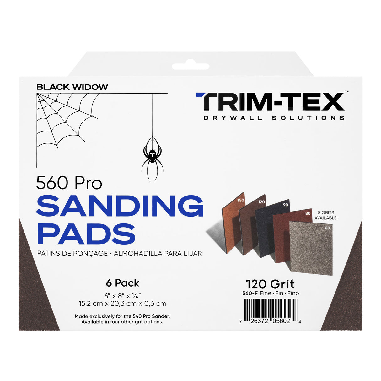 Trim-Tex Black Widow Sanding Pads (6 Pack)