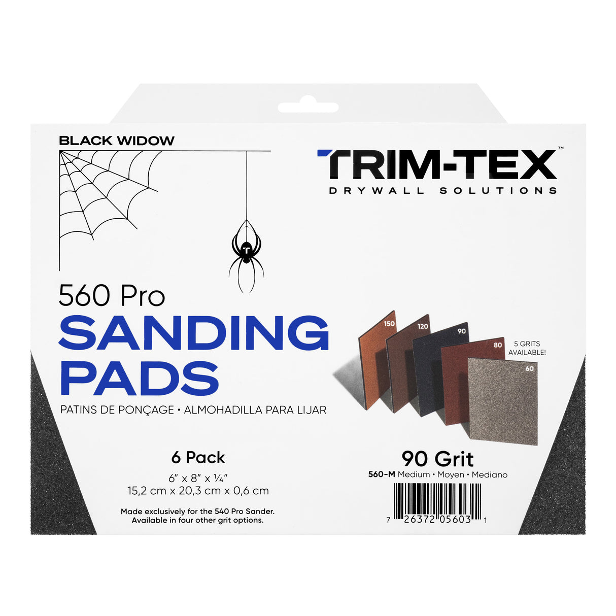 Trim-Tex Black Widow Sanding Pads (6 Pack)