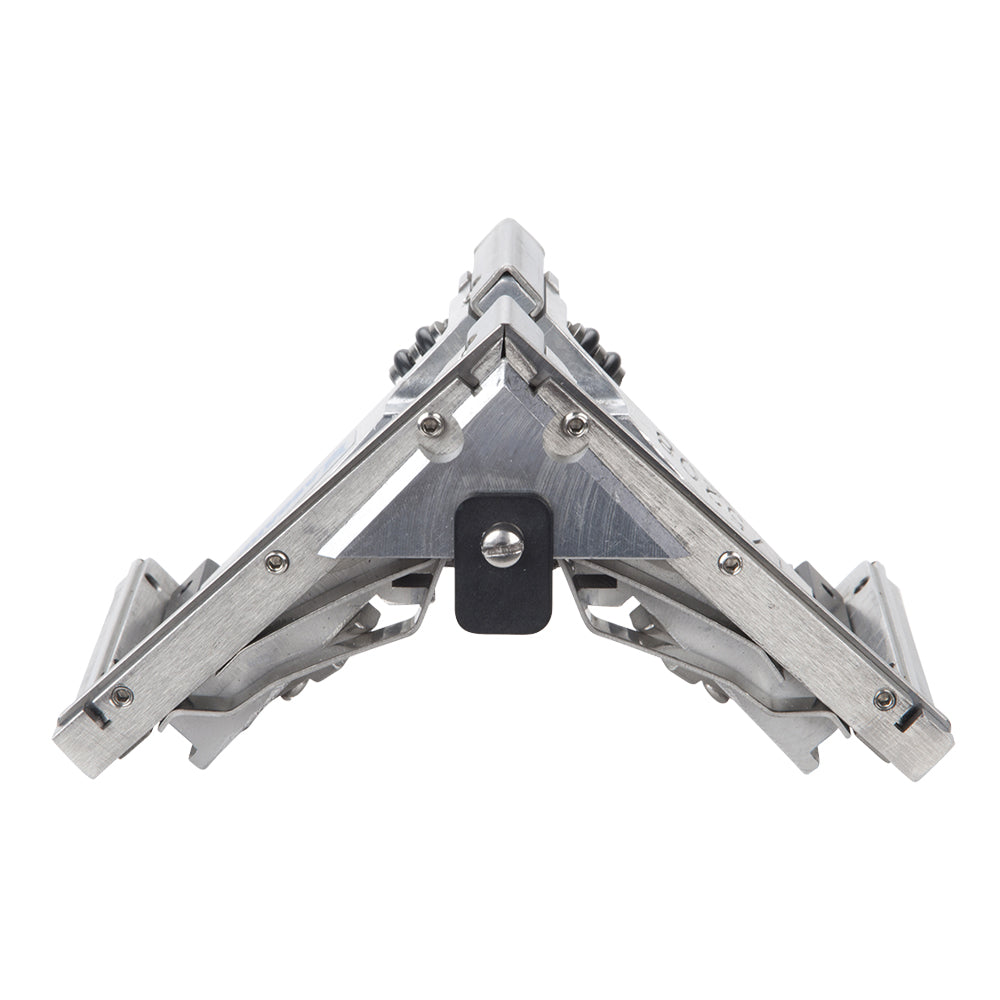 Asgard 3.5-inch angle head with stainless steel frame, patented positive ball retainer, and easy roll wheels, top view