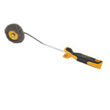 2-inch TapeTech Premium Inside Corner Compound Roller with grey nap, yellow roller frame, and grey comfort handle