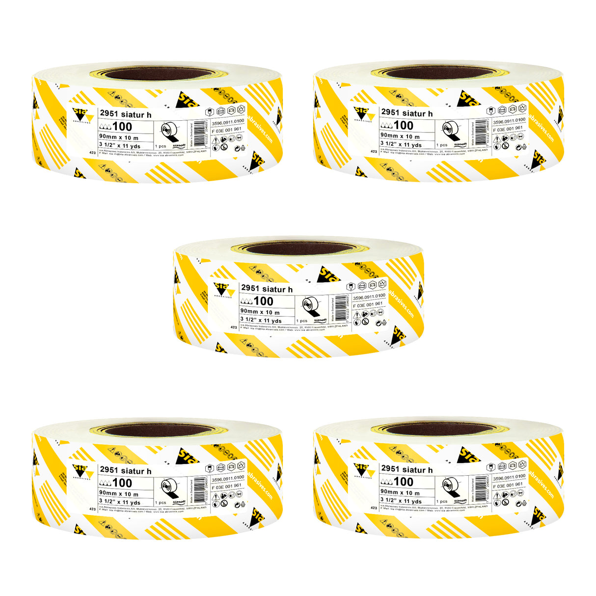 Sia Abrasives 3.5" x 11 Yards Sponge Back Sandpaper