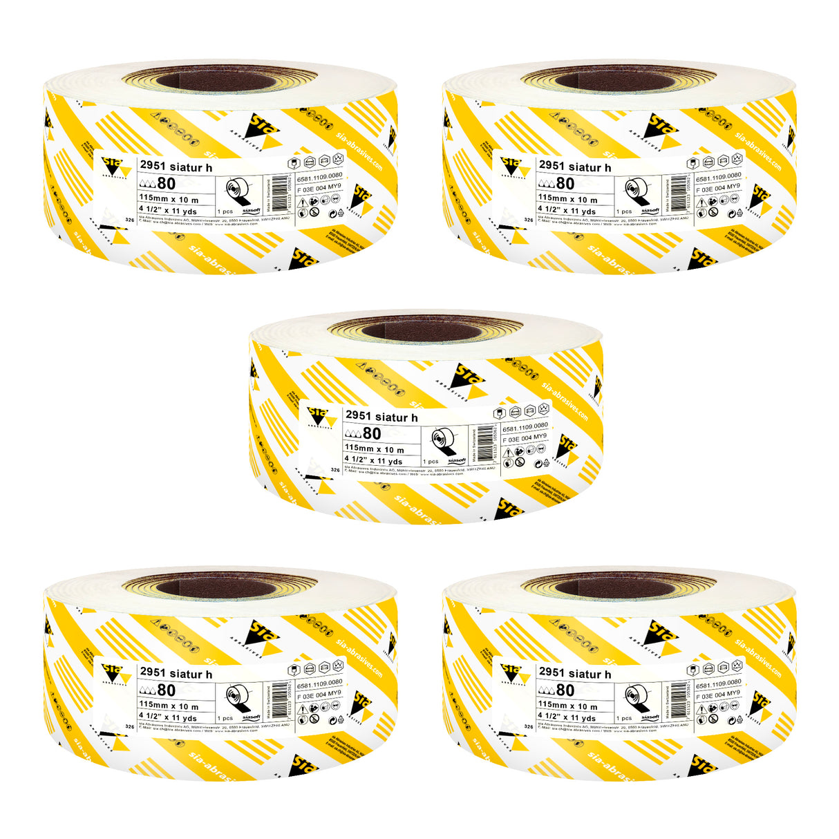 Sia Abrasives 4.5" x 11 Yards Sponge Back Sandpaper