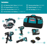 Makita DLX4058M 18V (4.0 Ah) LXT 4 Tool Combo Kit