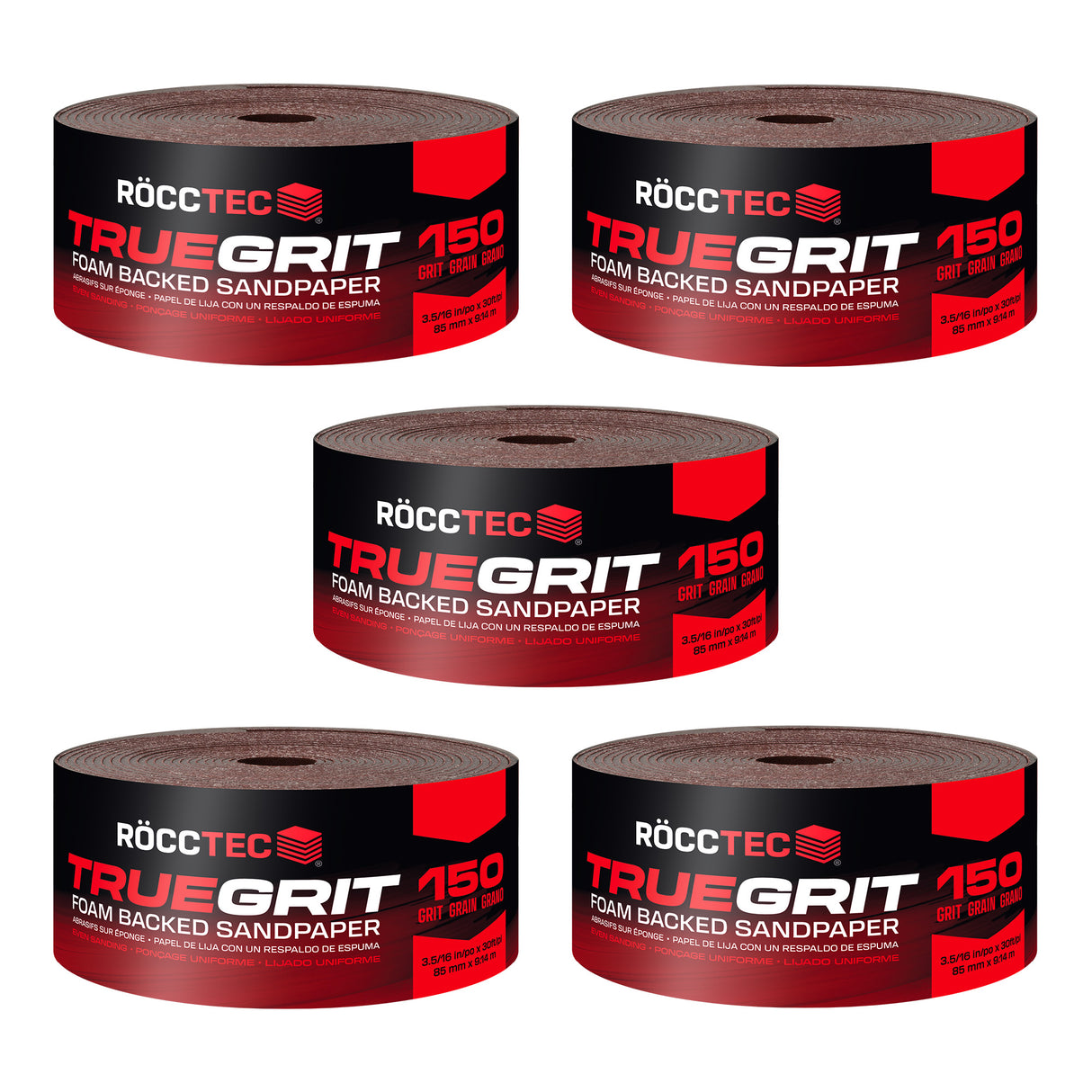 RoccTec 3-5/16" x 30' Sponge Back Sandpaper