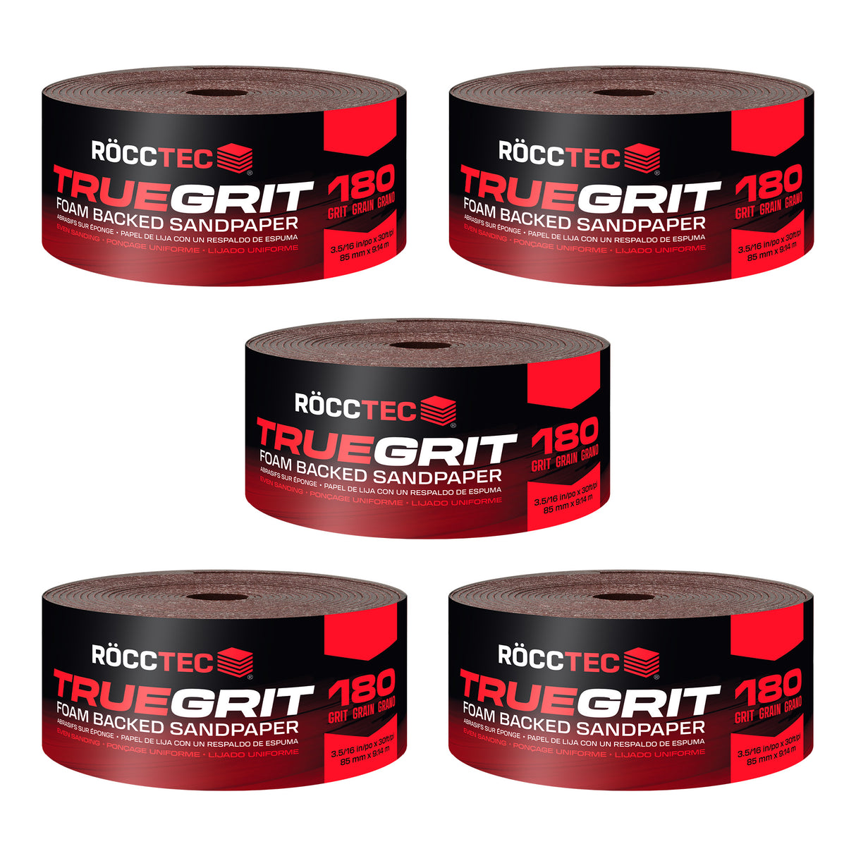 RoccTec 3-5/16" x 30' Sponge Back Sandpaper