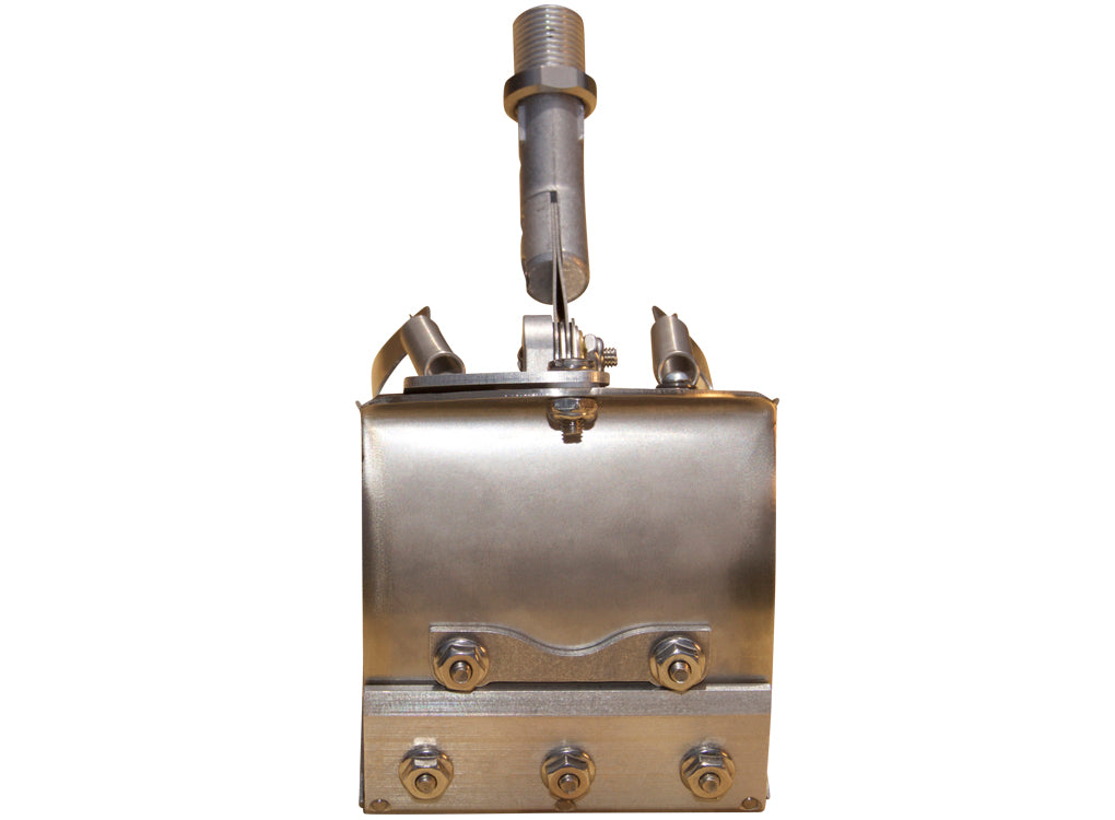 2-inch TapeTech EasyClean Nail Spotter with stainless steel body and skid plate, top view left side