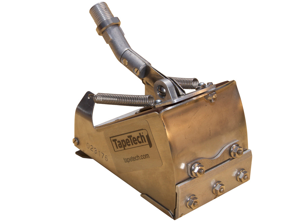 3-inch TapeTech EasyClean Nail Spotter with stainless steel body and skid plate, top quarter view