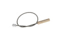 TapeTech Gooseneck Cleaning Brush with flexible wire shaft, white brush, and wooden handle twisted in a knot