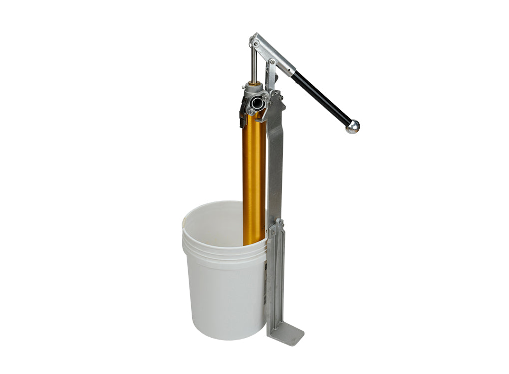 TapeTech 76XLTT Extra Long EasyClean Loading Pump inside a standard sized white bucket