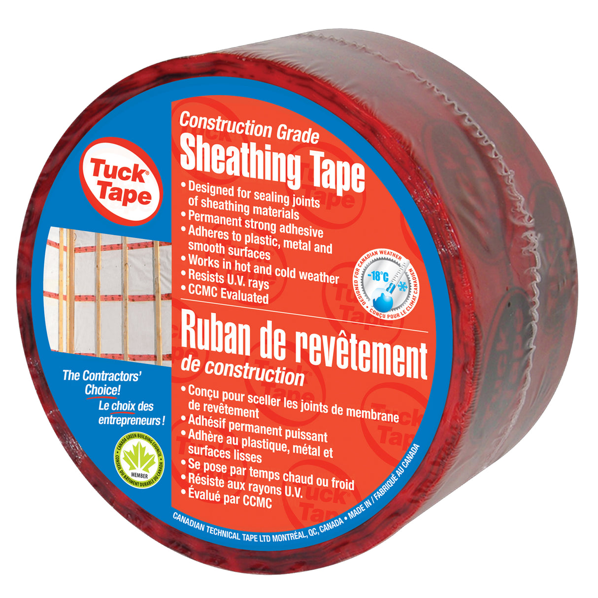 Tuck Tape Red Sheathing Tape 60mm x 55m