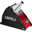 7-inch Level 5 Corner Applicator with red and black aluminum housing and a steel cone, left side
