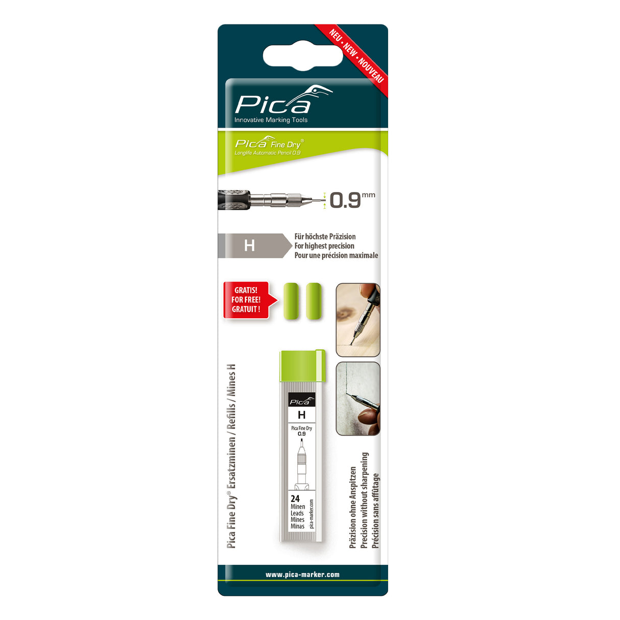 Pica Fine Dry Graphite Refill Leads