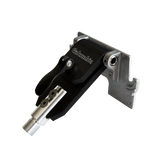 Close-up of the Columbia Tomalock Adaptor made from billet aluminum with a black finish, compatible with smoothing blades