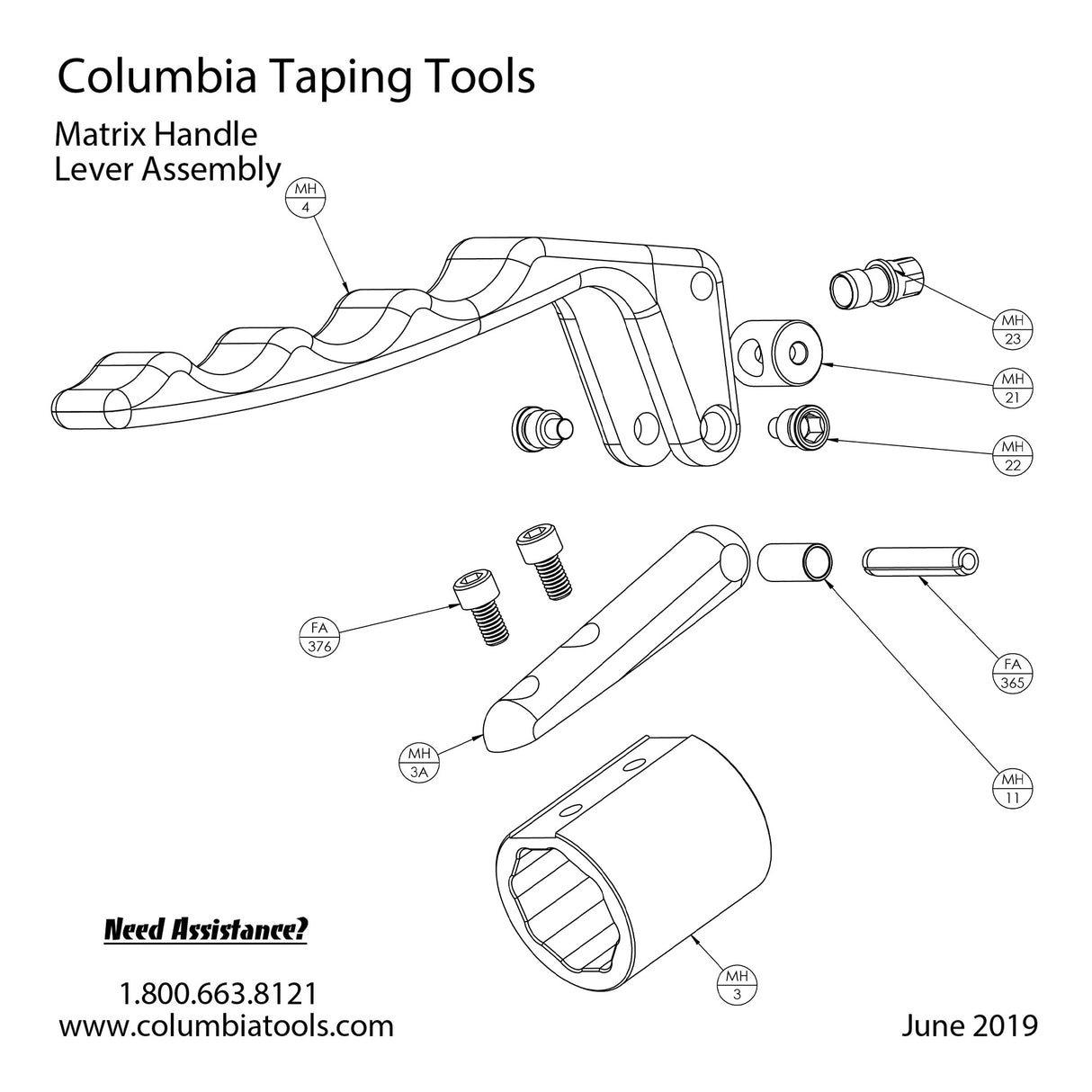Columbia Matrix Handle Repair Parts