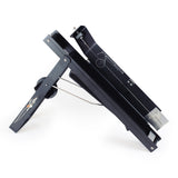 Open Columbia Semi-Automatic Taper with black finish and a running tape spool, side view