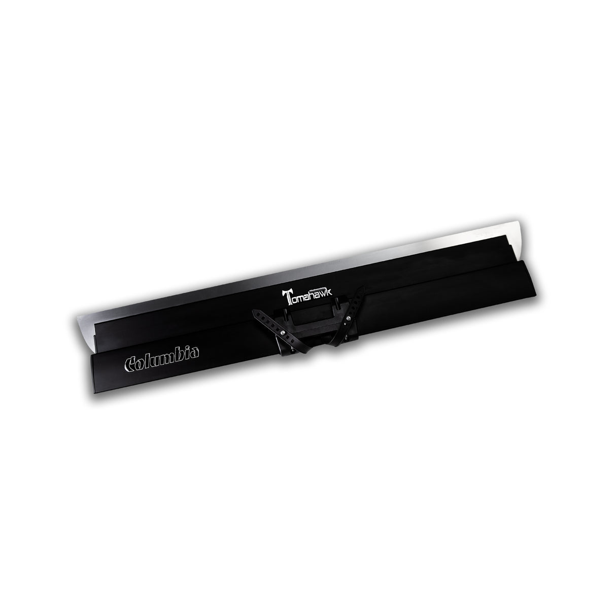 32-inch Columbia Tomahawk Smoothing Blade with a stainless steel blade featuring rounded edges and a black plastic body