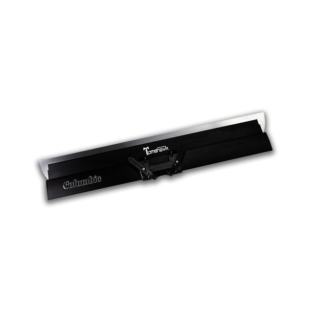 32-inch Columbia Tomahawk Smoothing Blade with a stainless steel blade featuring rounded edges and a black plastic body