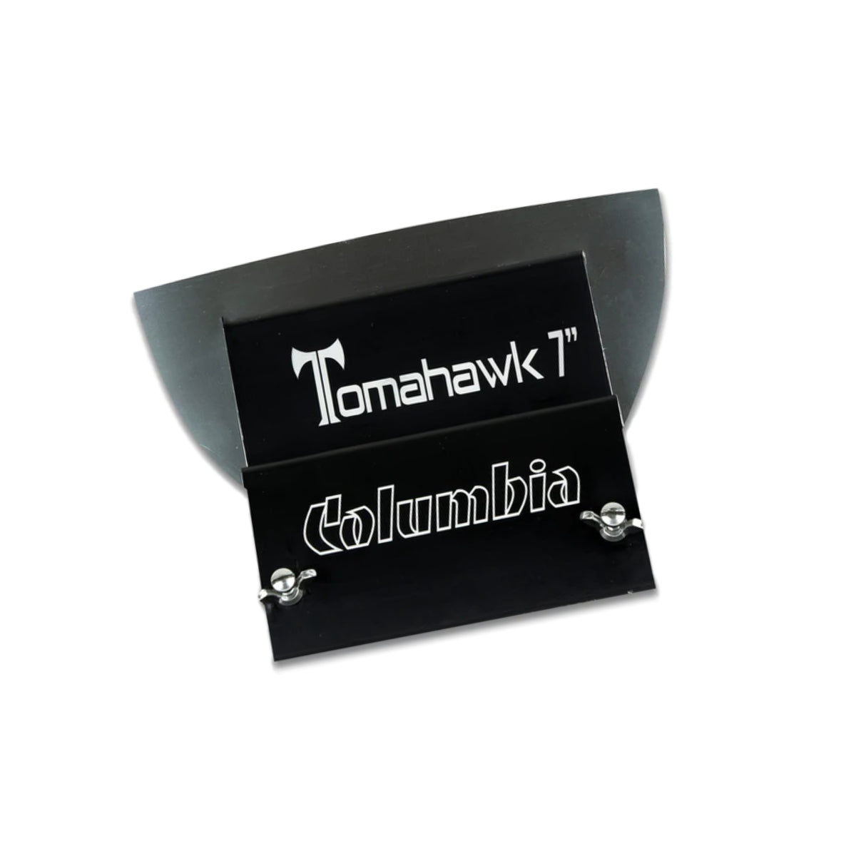 7-inch Columbia Tomahawk Smoothing Blade with a stainless steel blade featuring rounded edges and a black plastic body