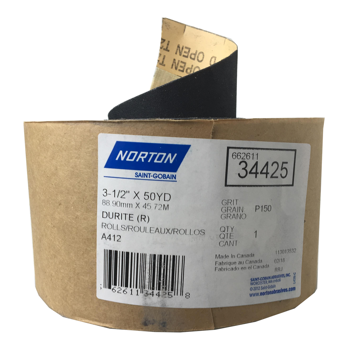 Norton 3-1/2″ x 50 Yard WallSand Sandpaper